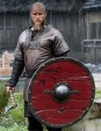 Ragnar Lothbrok Viking Shield — Handcrafted, 24″ Overall, Wood Handle - view 4