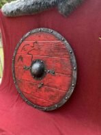 Ragnar Lothbrok Viking Shield — Handcrafted, 24″ Overall, Wood Handle - view 3