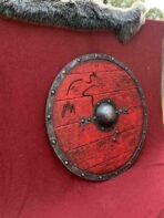 Ragnar Lothbrok Viking Shield — Handcrafted, 24″ Overall, Wood Handle - view 2