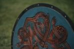 Viking Shield — Handcrafted, 24" Overall, Birch Wood Handle (RK-621) - Image 4