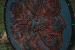 Viking Shield — Handcrafted, 24" Overall, Birch Wood Handle (RK-621) - Image 3
