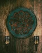 Viking Shield — Handcrafted, 24" Overall, Birch Wood Handle (RK-621) - Image 6