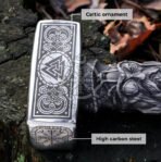 Odin Viking War Hammer — Handcrafted, Ash Wood Handle - Image 5