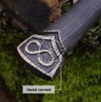 Odin Viking War Hammer — Handcrafted, Ash Wood Handle - Image 3