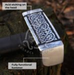 Norse Viking War Hammer — Handcrafted, Ash Wood Handle - Image 5