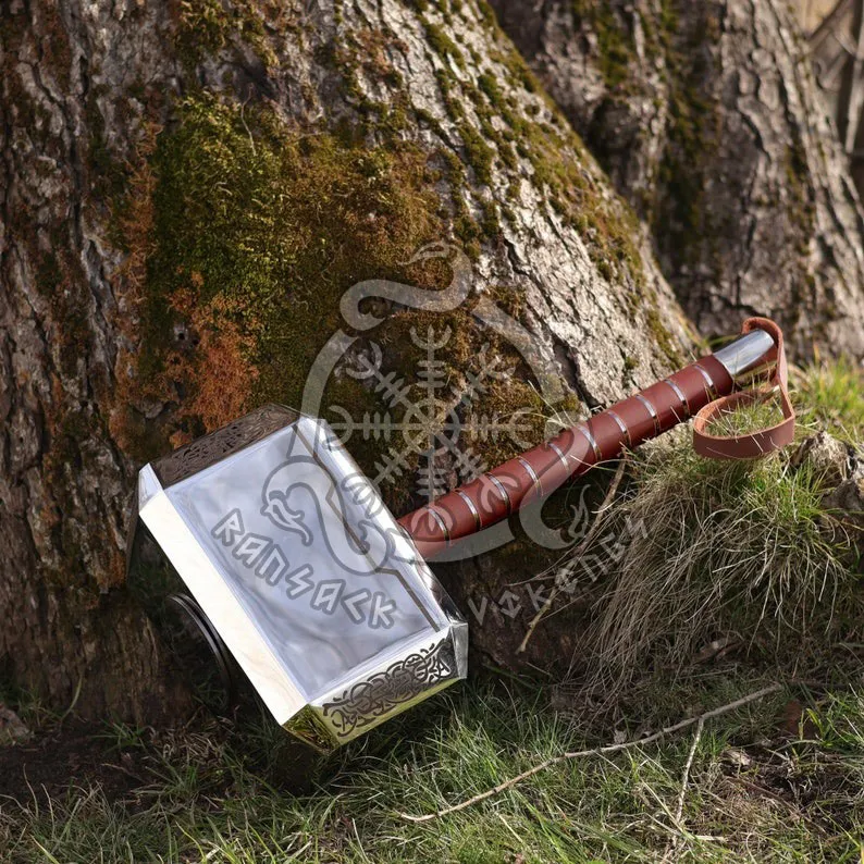 Mjölnir Viking Hammer, Hand-Forged Stainless Steel | Engraving Available - view 2
