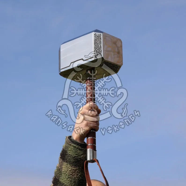 Mjölnir Viking Hammer, Hand-Forged Stainless Steel | Engraving Available - view 4