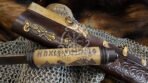 High-Carbon Viking Seax Knife — Hand-Forged, Camel Bone Handle | Engraving Available - Image 4