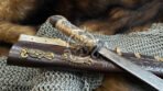 High-Carbon Viking Seax Knife — Hand-Forged, Camel Bone Handle | Engraving Available - Image 5