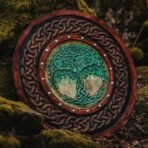 Yggdrasil Viking Shield — Handcrafted, 24" Overall