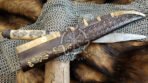 High-Carbon Viking Seax Knife — Hand-Forged, Camel Bone Handle | Engraving Available - Image 7