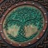 RK-636 Yggdrasil Norse Tree of Life Carved Viking Shield, 24"Inches Viking Shield, Plywood Shield, Wall Decor Shield - Image 3