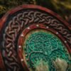 RK-636 Yggdrasil Norse Tree of Life Carved Viking Shield, 24"Inches Viking Shield, Plywood Shield, Wall Decor Shield - Image 2