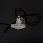 Damascus Steel Pendant — Handcrafted Norse Jewelry (RK-647) - view 3