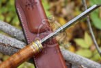 High-Carbon Viking Seax Knife — Hand-Forged, Olive Wood Handle - Image 3