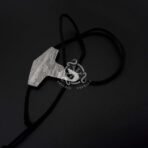 Damascus Steel Pendant — Handcrafted Norse Jewelry (RK-647) - view 4