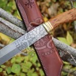 High-Carbon Viking Seax Knife — Hand-Forged, Olive Wood Handle