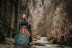 Odin Viking Shield — Handcrafted, 24" Overall, Wood Handle - Image 4