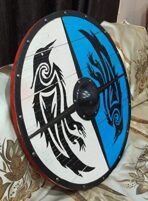 Raven Viking Shield — Handcrafted, 24" Overall, Ash Wood Handle - Image 5