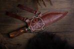 High-Carbon Viking Seax Knife — Hand-Forged, Pakka Wood Handle - Image 4