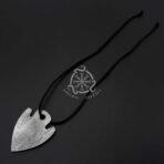 Damascus Steel Pendant — Handcrafted Norse Jewelry (RK-648) - Image 2