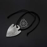 Damascus Steel Pendant — Handcrafted Norse Jewelry (RK-648)
