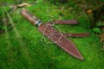 High-Carbon Viking Seax Knife — Hand-Forged, Pakka Wood Handle - Image 5