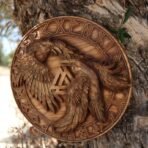 Valknut Viking Shield — Handcrafted, 24" Overall, Wood Handle - Image 5