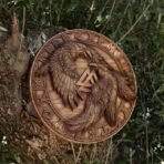 Valknut Viking Shield — Handcrafted, 24" Overall, Wood Handle - Image 4