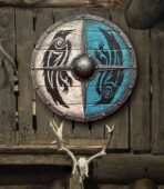 Raven Viking Shield — Handcrafted, 24" Overall, Ash Wood Handle - Image 3