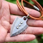Damascus Steel Pendant — Handcrafted Norse Jewelry