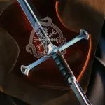 Leathergrip Hand Forged Steel Viking Sword | 38 Inch Overall with 30 Inch Blade | Steel Handle Wrapped in Leather for a Secure Grip | Norse Collector and Display Gift | RK-663
