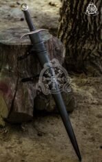 Viking Sword — Hand-Forged Stainless Steel, Leather-Wrapped Handle - view 3
