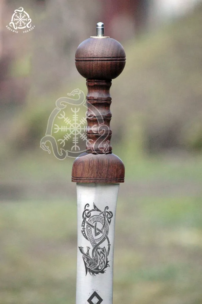 Viking Sword, Hand-Forged Stainless Steel, Wood Handle