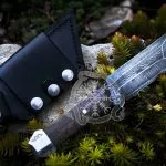 High-Carbon Viking Seax Knife, Hand-Forged, 12″ Overall, Wood Handle