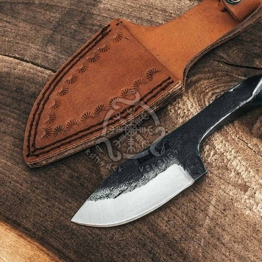 High-Carbon Viking Seax Knife — Hand-Forged, Leather Sheath - view 2