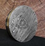 Handmade Damascus Steel Pipe & Ashtray Set | Brass Weed & Tobacco Pipe | Premium Smoking Tools & Ash Collector Accessories - Image 5