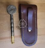 Handmade Damascus Steel Pipe & Ashtray Set | Brass Weed & Tobacco Pipe | Premium Smoking Tools & Ash Collector Accessories - Image 8