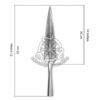 RK-657 Hand-Forged Viking Spear Head, Stainless Steel Spear Head - Image 6