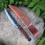 High-Carbon Viking Seax Knife — Hand-Forged, Leather Sheath (RK-658)