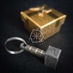 Damascus Steel Pendant — Handcrafted Norse Jewelry (RK-649) - Image 4