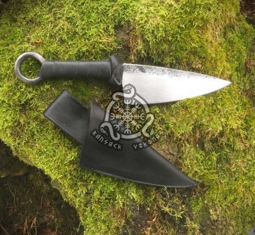 RK-651 Handmade Forged Celtic Knife | Blacksmith Iron Age Gaul Blade | 26 cm Steel La Tene Knife Inspired by Ancient Central European Tradition
