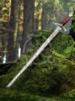 Viking Sword — Hand-Forged Damascus, Rosewood Handle - Image 2