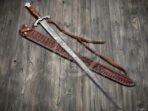 Viking Sword — Hand-Forged Damascus, Rosewood Handle - Image 4