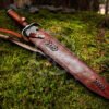 RK-676 Forged Damascus Steel Sword, Fantasy Sword, 28"Inch Long Sword, Gift for Men, Wall Hanging Sword - Image 6