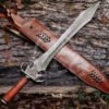 RK-676 Forged Damascus Steel Sword, Fantasy Sword, 28"Inch Long Sword, Gift for Men, Wall Hanging Sword - Image 4