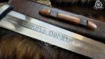 Sword — Hand-Forged Stainless Steel, Leather-Wrapped Handle - Image 5