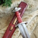 Viking Sword — Hand-Forged Stainless Steel, Leather-Wrapped Handle (RK-669)