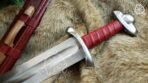 Viking Sword — Hand-Forged Stainless Steel, Leather-Wrapped Handle (RK-669) - Image 3