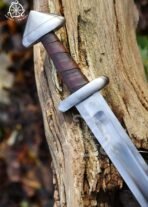 Viking Sword — Hand-Forged Stainless Steel, Leather-Wrapped Handle (RK-670)